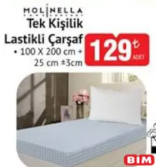 MOLİNELLA TEK KİŞİLİK LASTİKLİ ÇARŞAF
